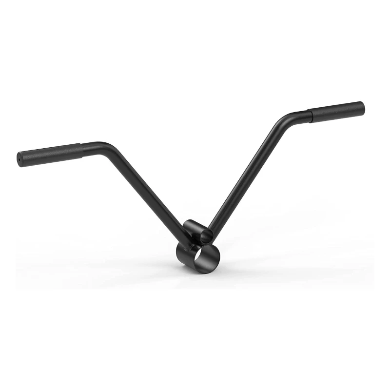 T Bar Row Barbell Handle, Solid Steel V Straight Landmine Attachment, Fits 1 & 2 Inch Olympic Bars, Home Gym Equipment