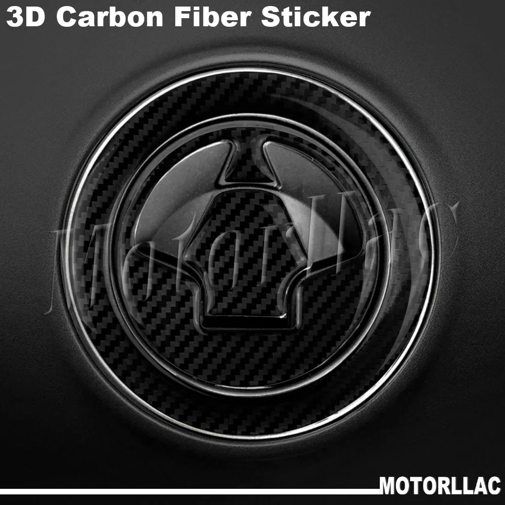 

For Kawasaki Ninja 650R 1000 ZX6R ZX-10R 3D Carbon Fiber Motorcycle Fuel Tank Decal Gas Cap Cover Sticker Protector Accessories