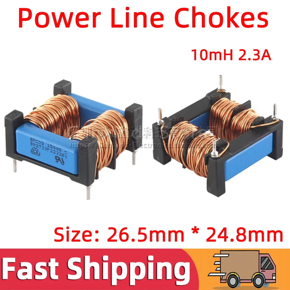 

2pcs B82733F2232B1 Common Mode Power Line Choke Coil Inductor Filter Inductance 10mH 2.3A Current Compensated Core Double Choke