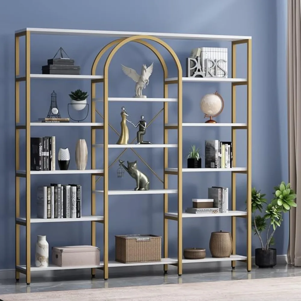 Triple Wide 5-Tier Bookshelf, 70.87