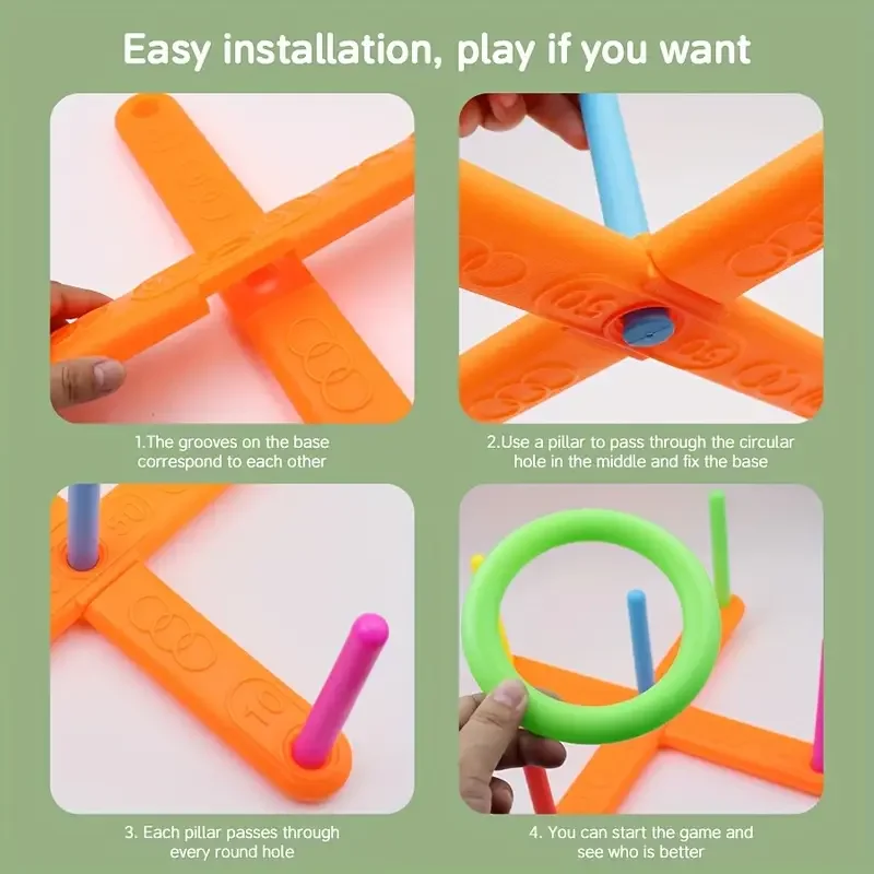 Zabawki do rzucania pierścieniami, pętla do rzucania, zabawka z końcówką do rzucania dla rodziców i dzieci, interaktywna zabawa na świeżym powietrzu, sporty rekreacyjne.