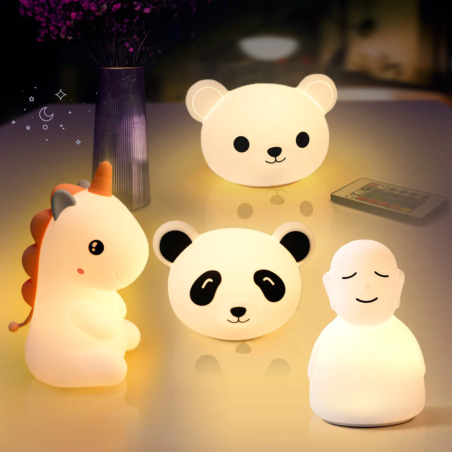 lampe-de-nuit-led-kawaii-panda-adorable-veilleuse-en-silicone-en-forme-d'ours-de-dessin-anime-contemporaine-pour-la-decoration-de-chambre-d'enfant