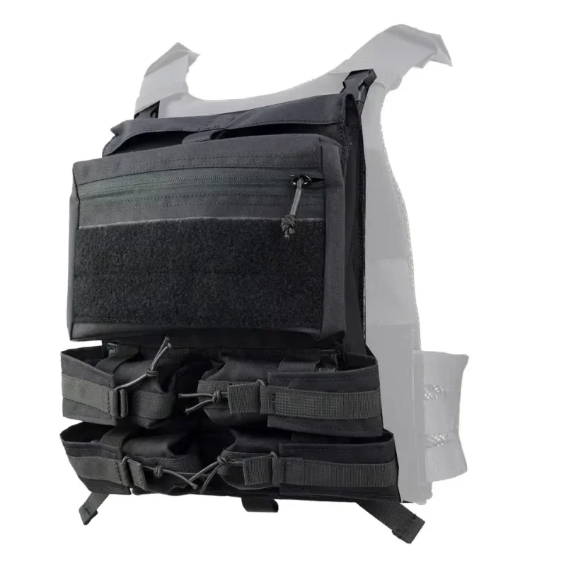 Multifunctional nylon tactical vest with extended backplane training storage bag combination for outdoor use