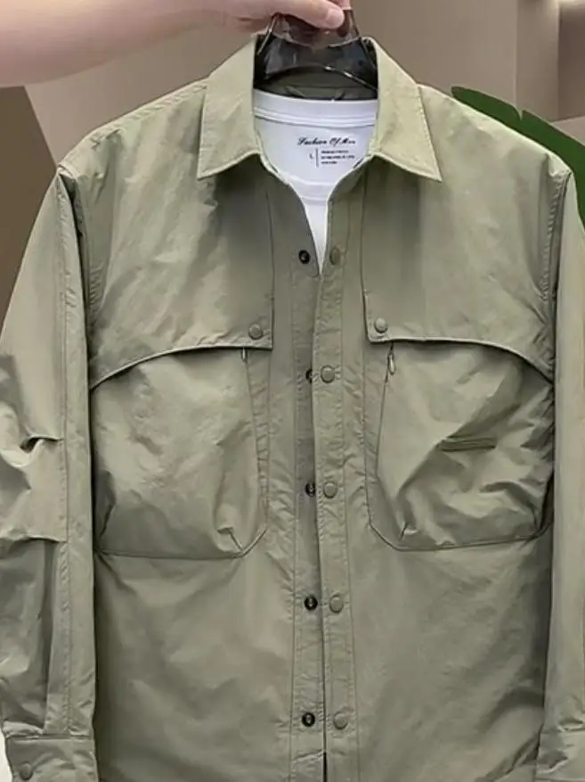 

Loose Fit Casual Men's Jaet Autumn Winter Deconstructed 3D Tailored Cotton Workwear Faionable Trendy Collared Coat