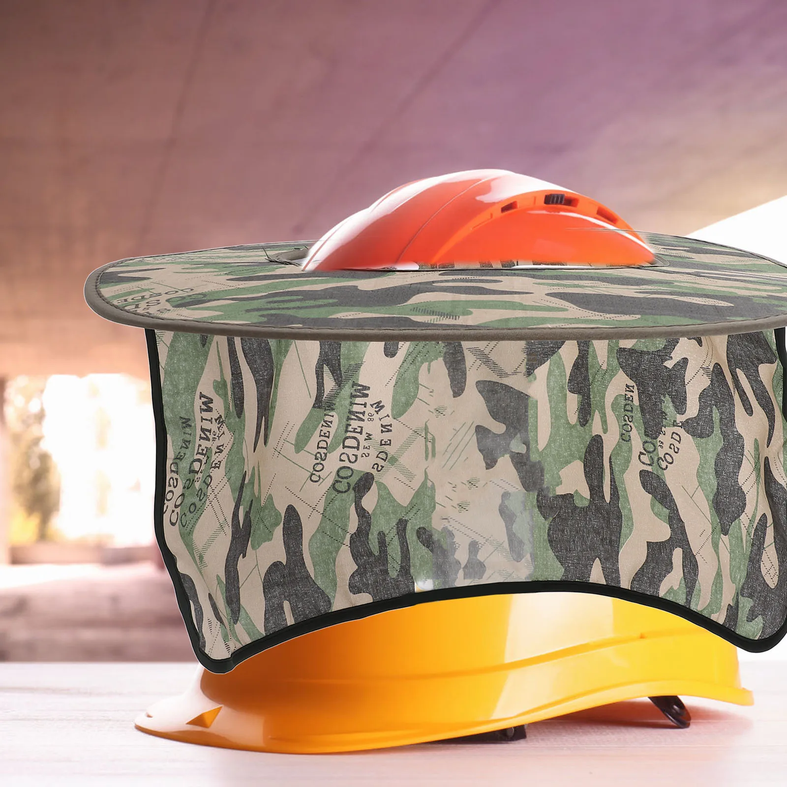 

Hard Hat Sun Shade Visor Neck Cover Construction Accessories Camouflage Brim Fit Outdoor Safety Protection