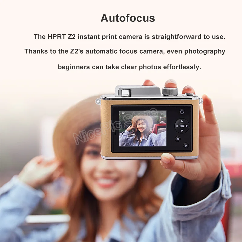 Pocket Photo Printer Portable Bluetooth-compatible Zink AR Picture Mobile Instant Camera Color 2.8inch Screen -HPRT Z2