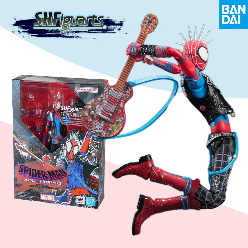 

Bandai S.H.Figuarts SHF Spider Punk Spider Man Across the Spider Verse Action Anime Figure model kit finished toy gift for kids