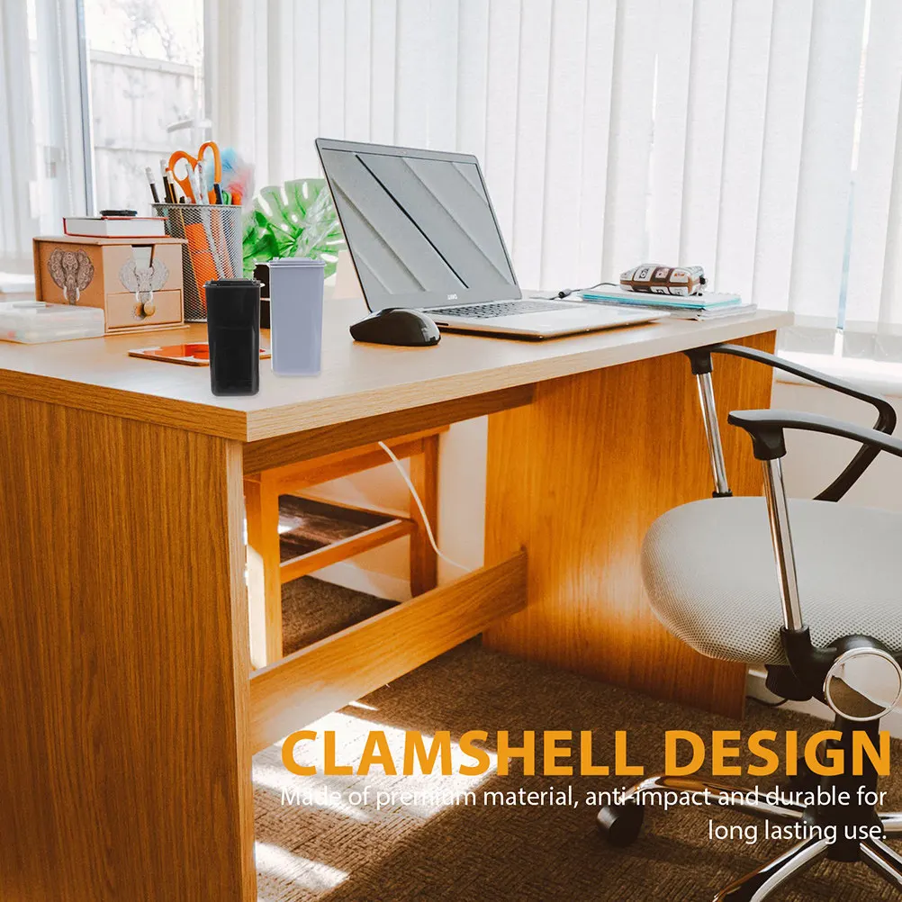 

2Pcs Desktop Trash Buckets Multi-Function Mini Waste Containers Decorative Home Office Garbage Pail Covers Portable Easy Use