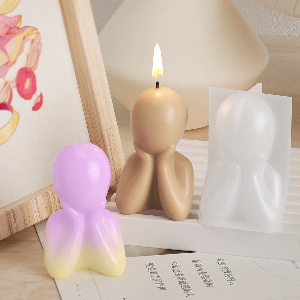 Sleeping Beauty Flower Beauty Silicone Mold Made of Epoxy Resin Can be Used for Flower Pot Candle Stand Decoration Crafts