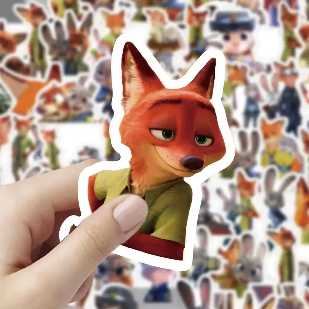 177 adesivos decorativos de desenho animado Zootopia |   Capas todos os personagens fofos como Judy, Nick e o Policial. As manchas de água ganham