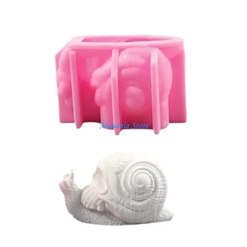 

U2JC Skull Snail Shaped Silicone Molds Plaster Silicone Molds for Home Decoration Chocolate Cake Fondant, Epoxy Resin Craft