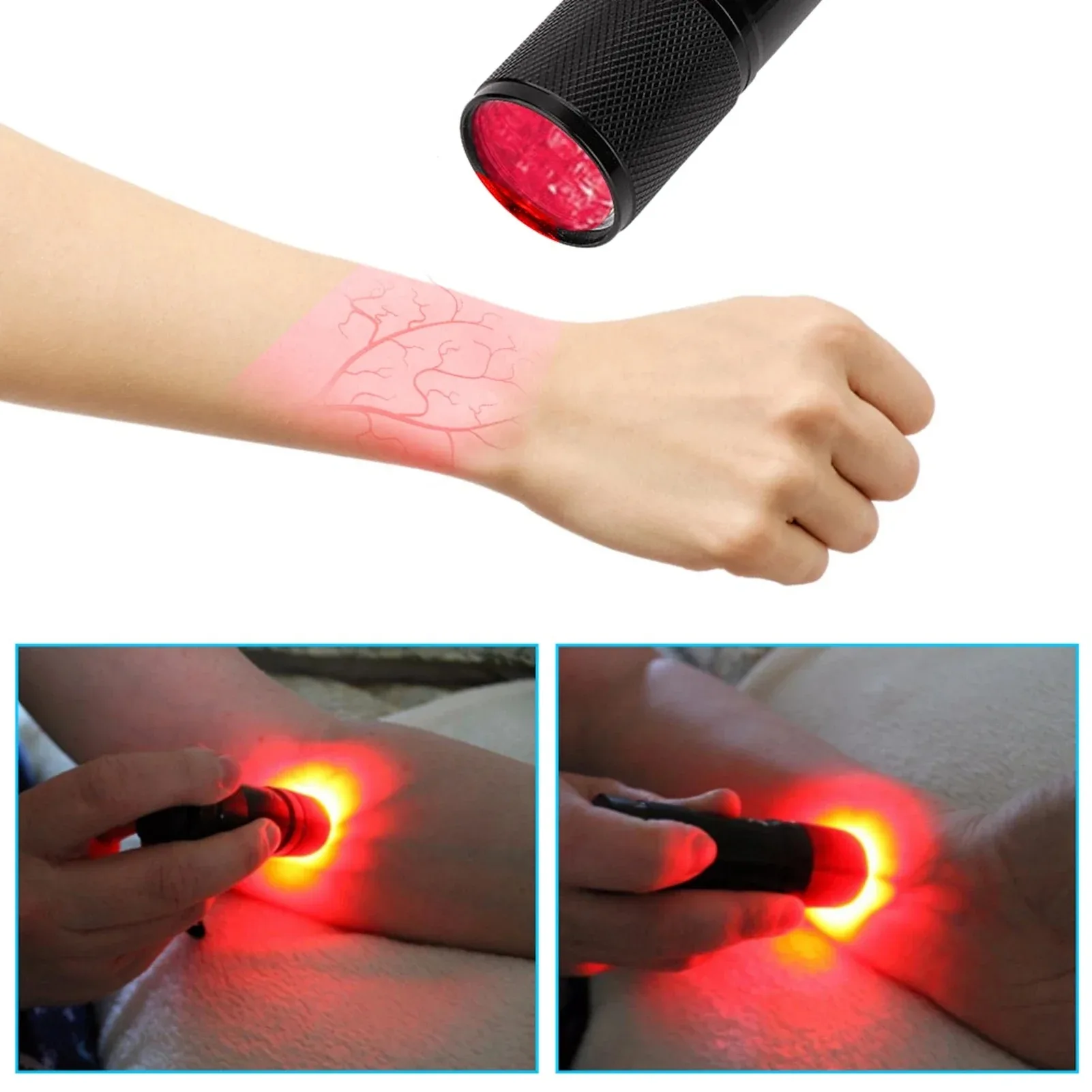 LED-Venenfinder, medizinische Infrarot-Venen-Locator-Maschine, Krankenschwester-Injektionshelfer, 2-in-1-Hand-Venenbetrachter, USB-Blutgefäßlampe