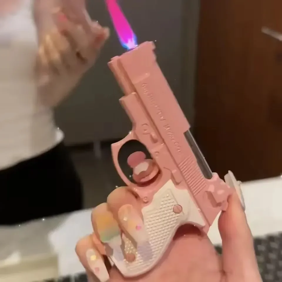 New 2025 Creative Windproof Carrot Gun lighter Pink Flame, Torch Lighter, Outdoor Camping, bbq Tools, Ladies Gift, Wholesale