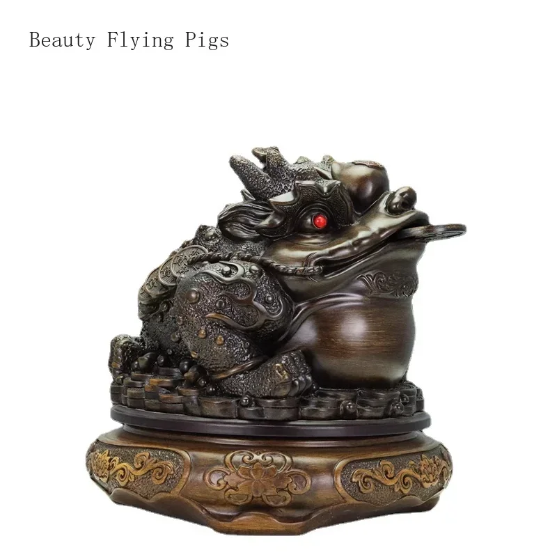 High grade creative resin golden toad decoration office cash register desktop handicrafts opening housewarming gifts fengshui