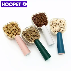 HOOPET Multifunctional Cat Dog Food Spoon Pet Feeding Spoon With Sealed Bag Clip Creative Measuring Cup Curved Design EasyClean