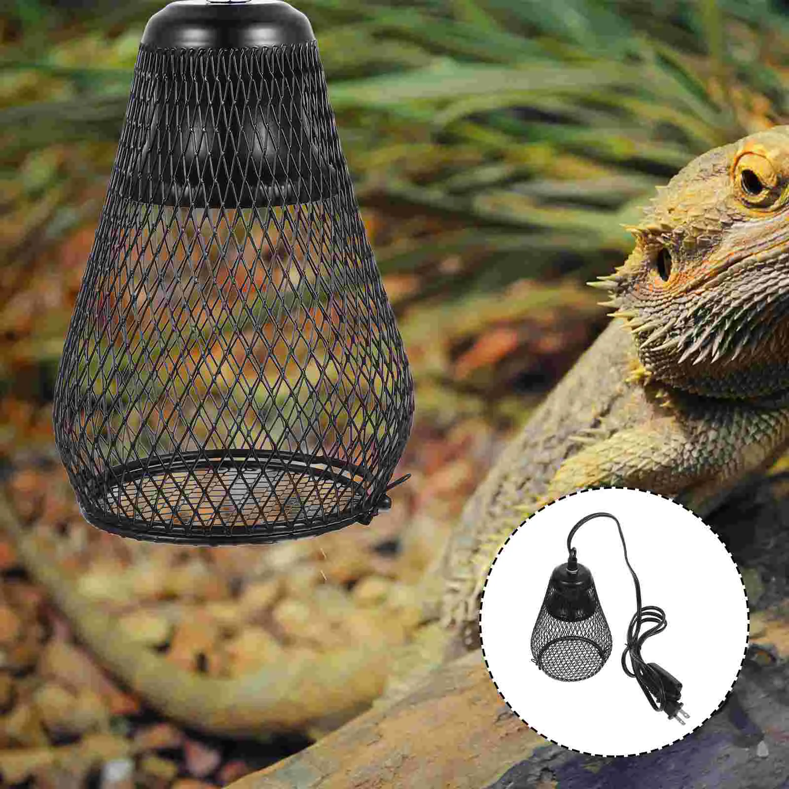 Crawler Lampshade Reptile Terrarium Supply Pet Iron Mesh Anti-scald Light