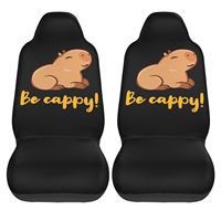 Be Capybara Interesting Print Car Seat Covers Set of 2 Front Bucket Seat Protector Accessories Universal Fit Most Cars Trucks