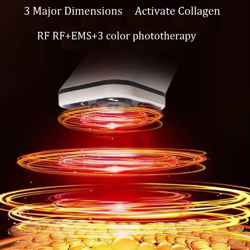 Home RF-apparaat voor liften en aanspannen RF-schoonheidsapparaat Microstroom Kleur Licht Gezichtsschoonheid Gezichtsmachine Gezichtsmachine