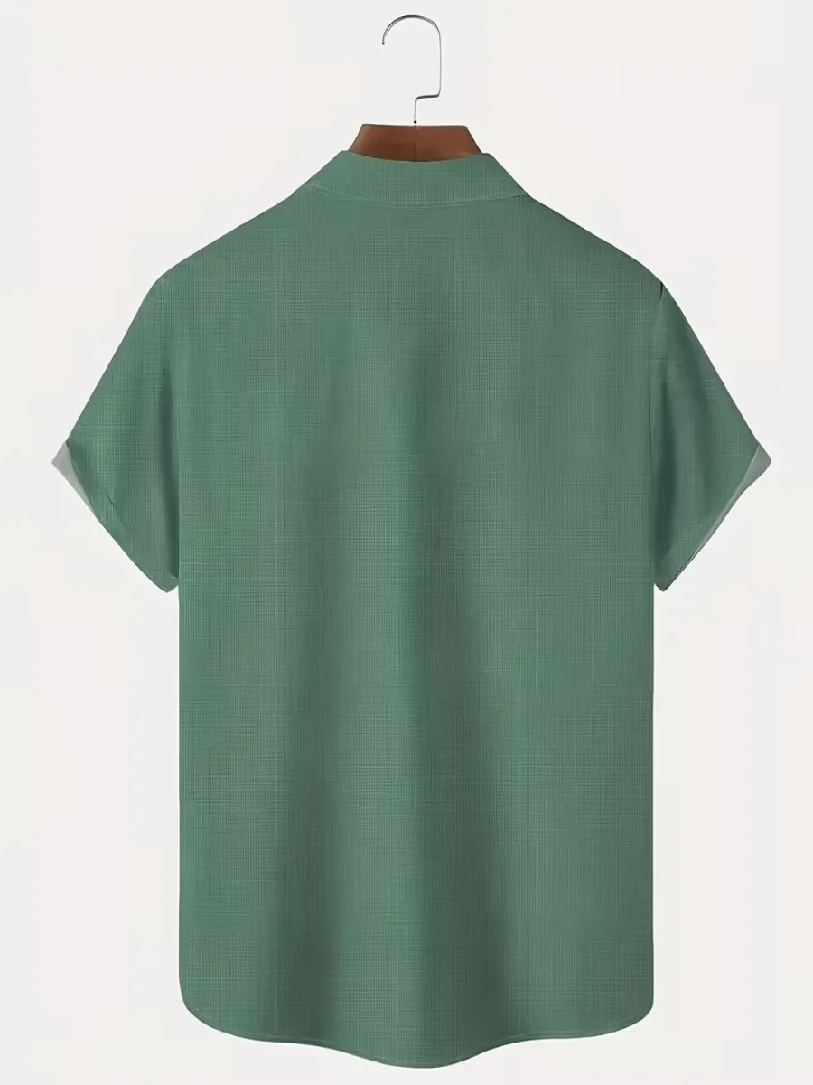 Fashion Men's Short Sleeve Shirt 3D Digital Geometric Pattern Printing Summer Daily Polyester Fiber Comfortable Quick Dry Design