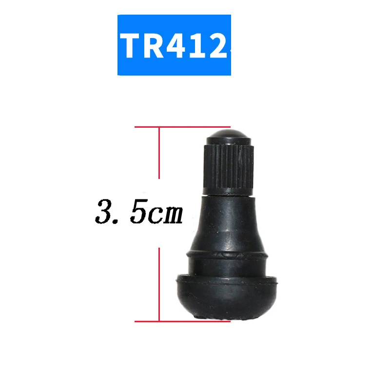 10pcs TR414 / TR413 / TR412 Tubeless Car Wheel Tire Valve Stems With Cap Tyre Rubber Valves With Dust-Caps