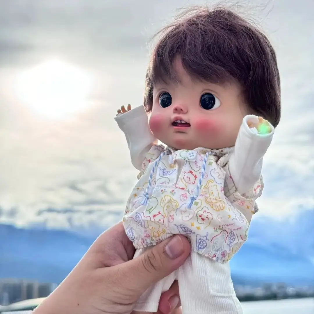 

New sd BJD doll 25cm Girl Smile 1/6-diandi large head series doll resin material DIY makeup Gift model toy