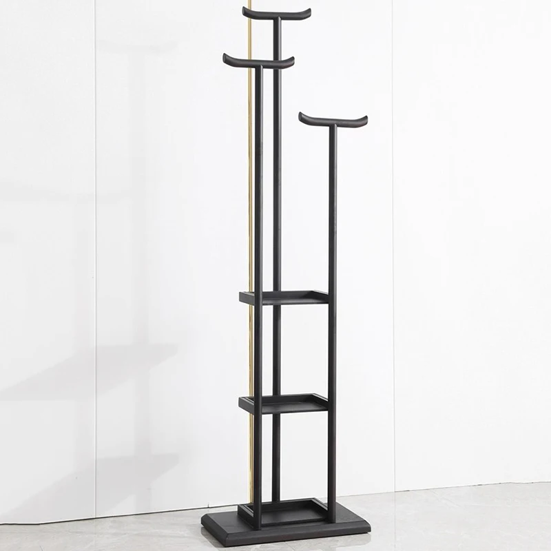 رفوف معطف مفتوحة معلقة منظم تخزين خشبي قائم فاخر رفوف معطف أرضية أثاث جناح صالة Perchero الحديث #3