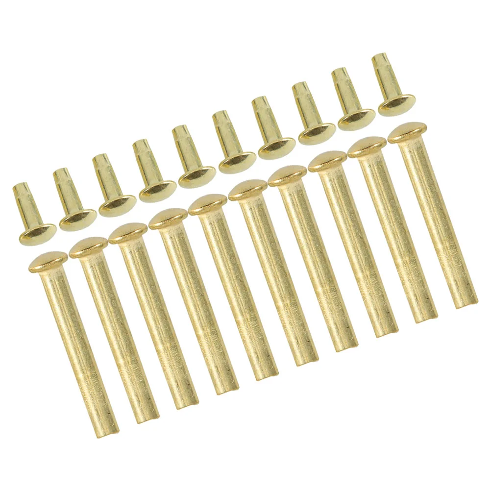 10 Sets Hand Fan Handheld Nail Accessories Repairing Kit Folding Accessory Shaft Rivet Fastener Bolt 250X050X050CM Golden