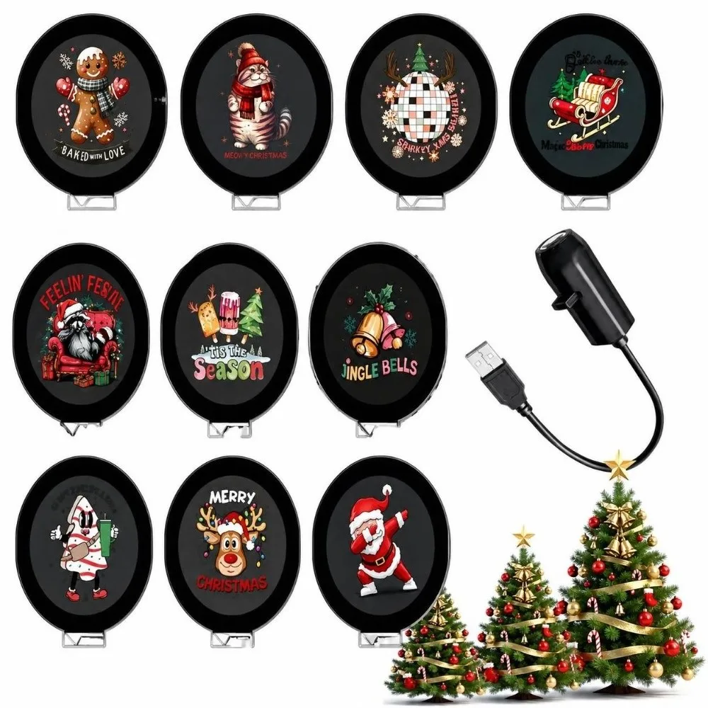 HD Resolution Christmas Scene Projector Plug and Play Multiple Scenes Festive Scene Projector Night Light Projector Car Interior