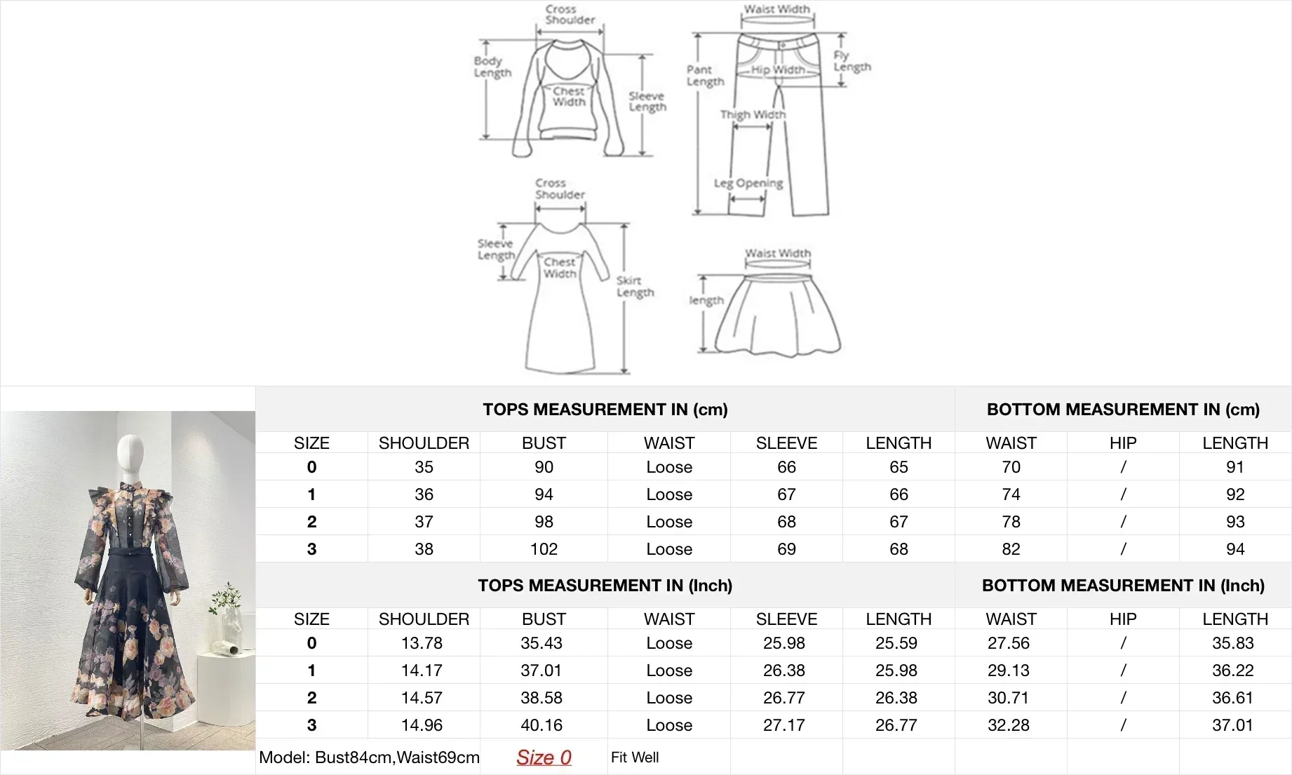 Ensemble chemisier à volants et jupe mi-longue pour femme, imprimé floral noir, manches longues, tenue en lin, haute qualité, nouvelle collection, automne