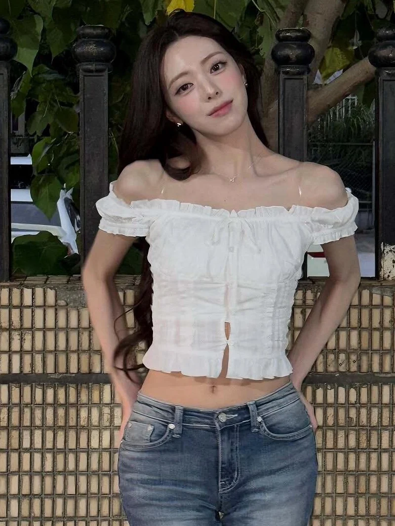Jennie Zhao Road Think Yang Mi Ou Yang Na Camiseta sin mangas de manga corta para mujer, mezcla de algodón transpirable, conj...
