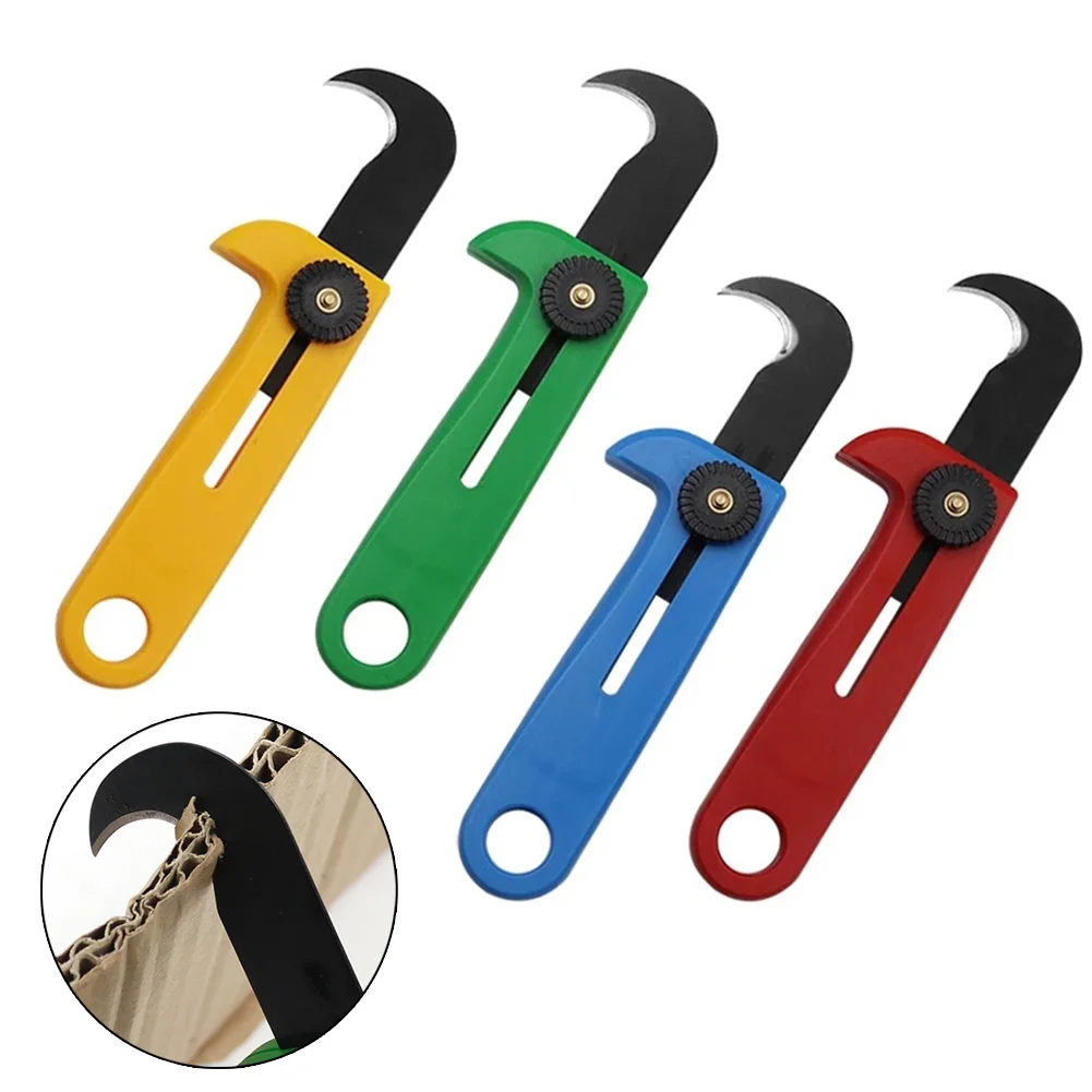 Cutter Unpacking Hook Blade Parcel Push Cutting Tool With Keychain Hole Cutters For Cutting Paper Unpacking Express Delivery