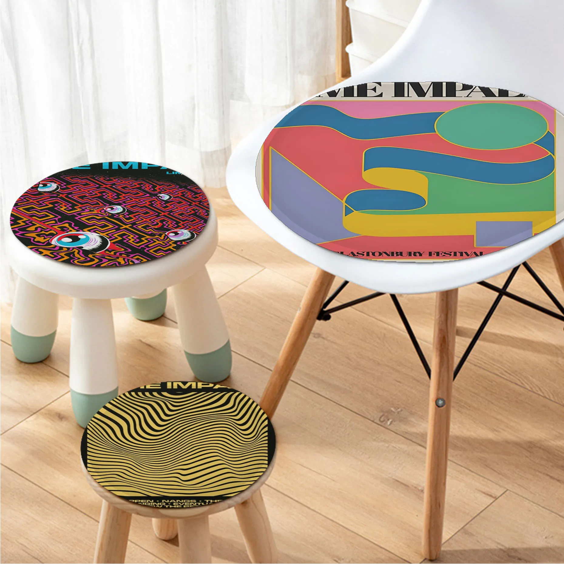 Tame Impala Psychedelic Four Seasons Seat Cushion Office Dining Stool Pad Sponge Sofa Mat Non-Slip Seat Mat