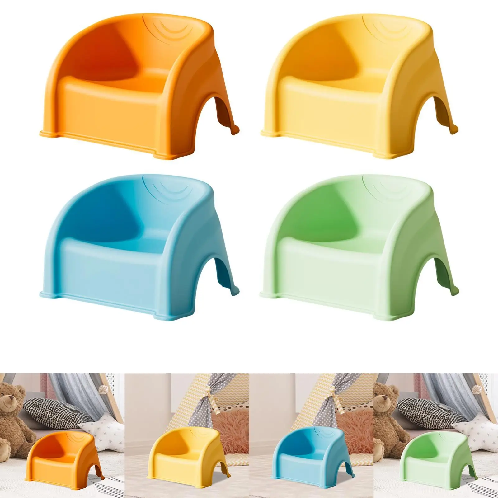 Kids Stool Kids Chair Non Slip Foot Rest Shower Stool Shoe Changing Stool Bathroom Stool for Bedside Kithchen Living Room