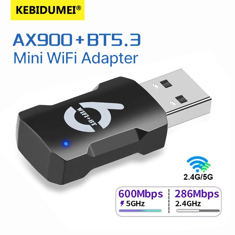 AX900 USB WiFi 6 Bluetooth 5.3 Adapter 2in1 Dongle 2.4G&5GHz USB WiFi Network Wireless Wlan Receiver For PC/Laptop Driver Free