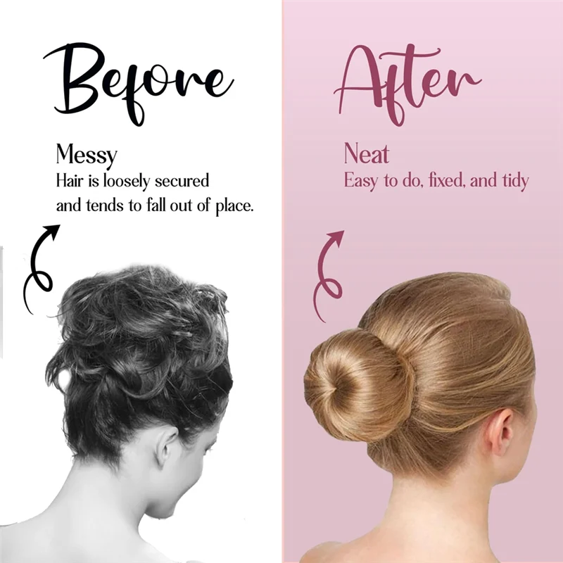 A94E-Magiczne Gumki do Koka Profesjonalne Gumki do Koka Donut do Włosów Gumki do Koka Baletowego Łatwe Narzędzie do Koka Idealne Gumki do Koka