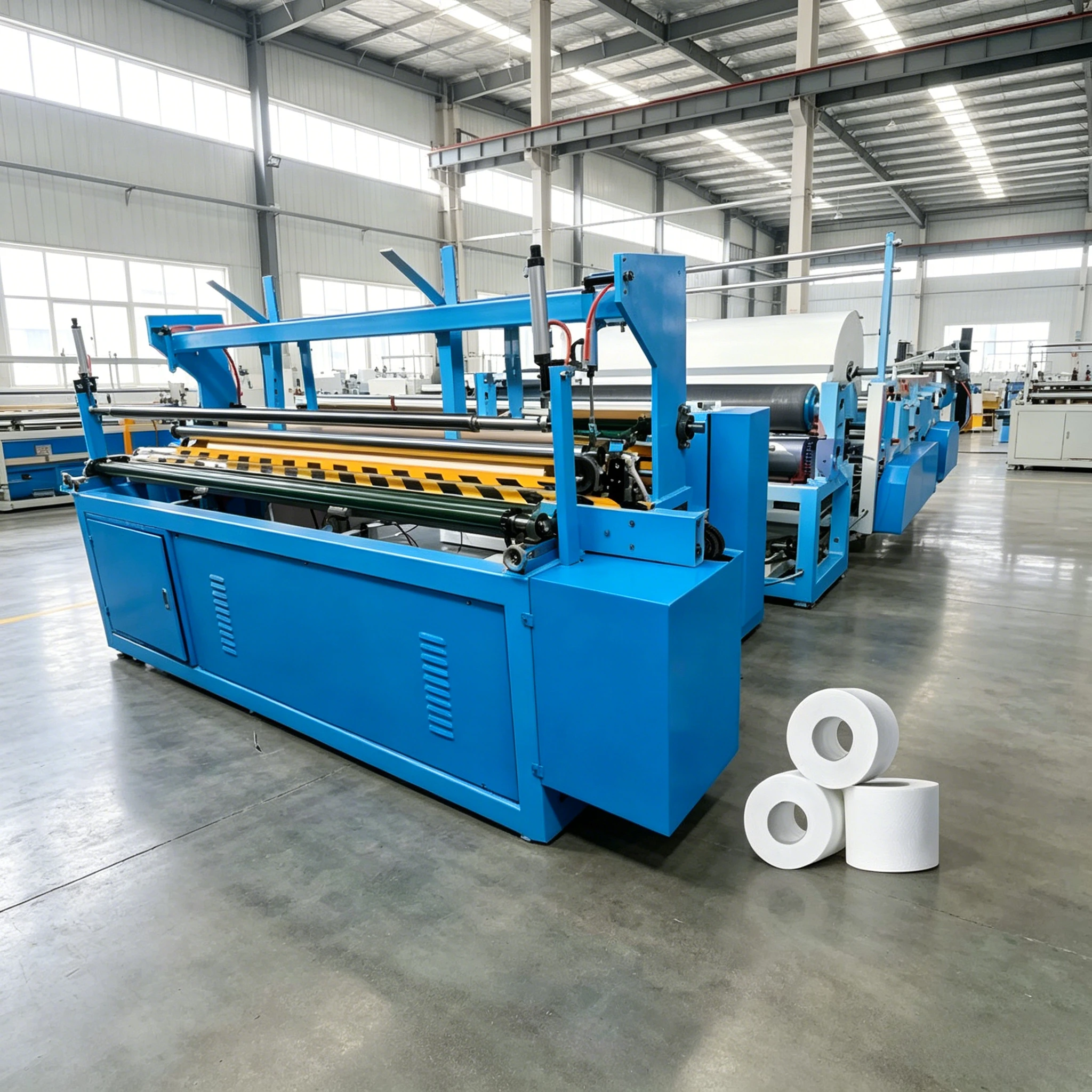 1880 Type Full Automatic Toilet Paper Making Machine with PLC & Motor Paper Slitting & Rewinding 200m/min Capacity customized
