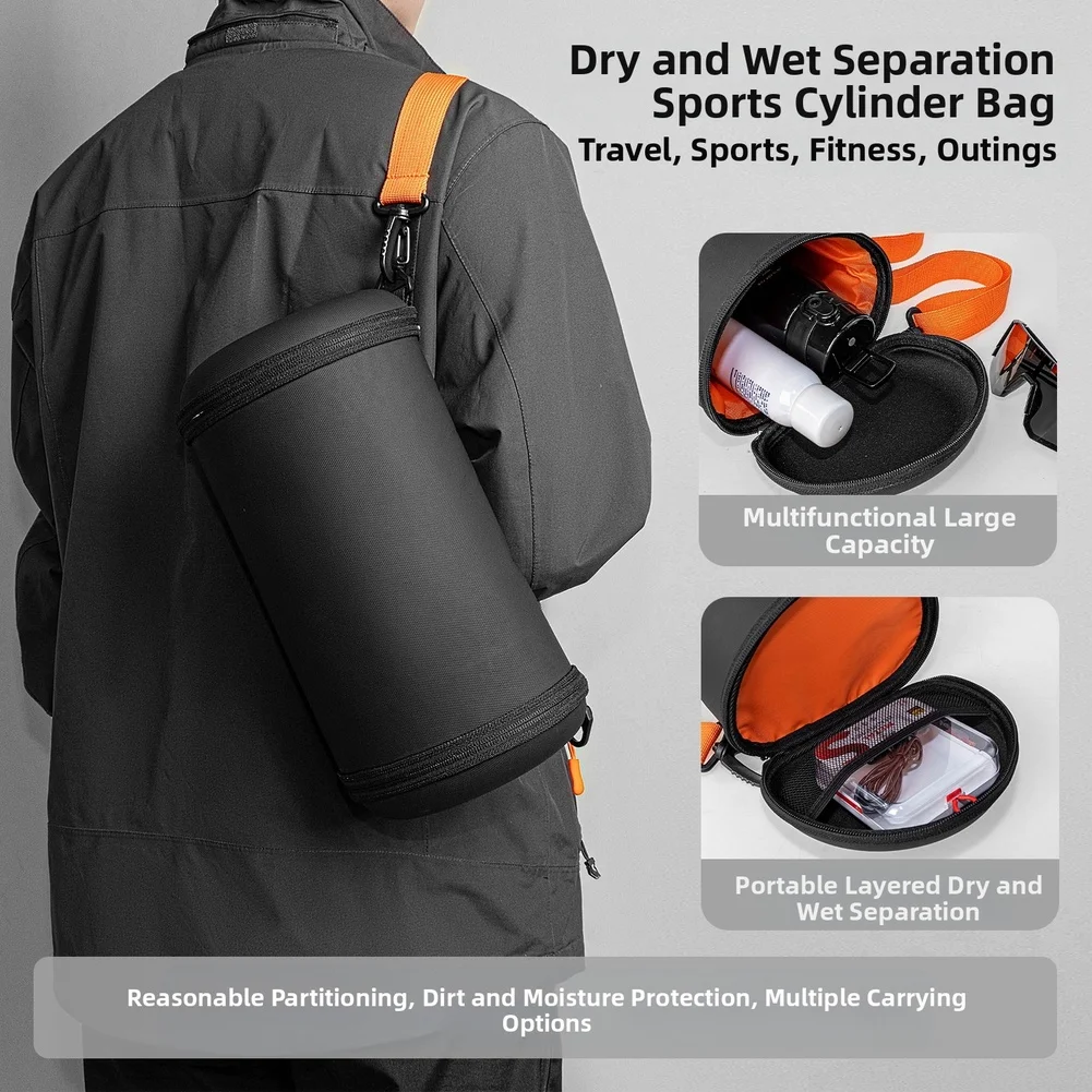 

1 шт. сумка-ведро для фитнеса, сверхлегкая водонепроницаемая сумка через плечо с отделением для сухого и влажного воздуха, аксессуары для хранения спортивных тренировок