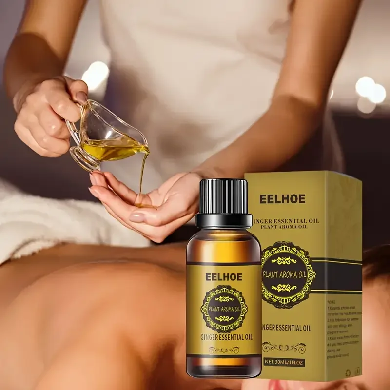 Ätherisches Ingweröl, Körpermassageöl, feuchtigkeitsspendend, feuchtigkeitsspendend, mild und nicht fettend, reines Pflanzenöl, Körperpflege