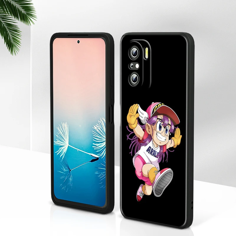 Anime Arale For Xiaomi Redmi Note 13 12 11E 11S 11 11T 10 10S 9 9S Pro Plus 4G 5G Black Phone Case