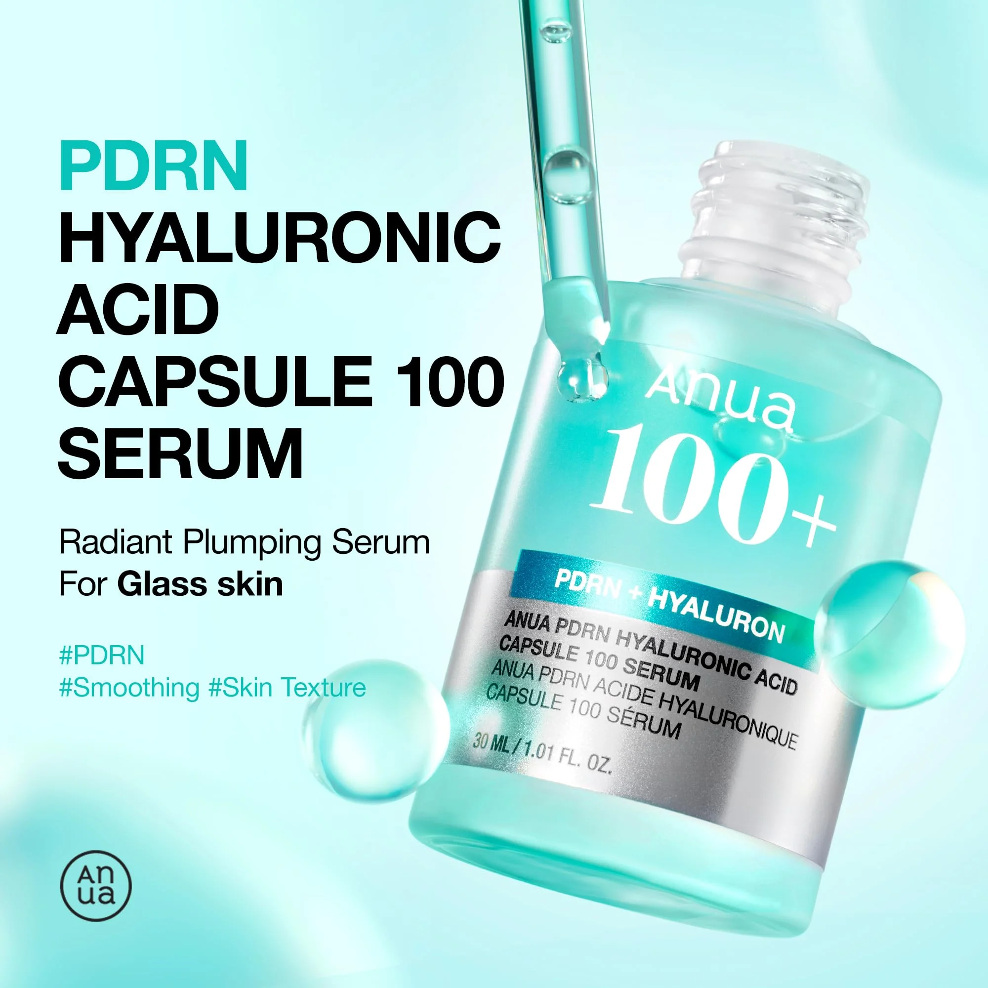 Anua PDRN 100+ Serum w Kapsułkach z Kwasem Hialuronowym Nawilżające Serum do Twarzy Odnawiające Koreańskie Produkty do Pielęgnacji Skóry Niezbędne w Zakresie Urody
