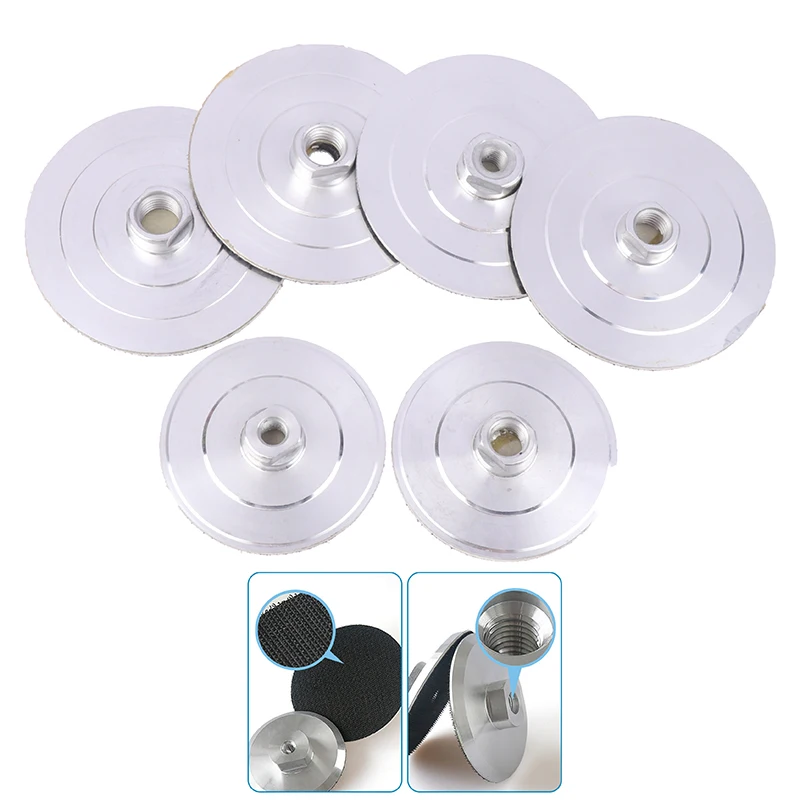 

4 Inch Backer Pad For Diamond Polishing Pad Aluminum Alloy Base Backing Holder M14 Tools Accessories Angle Grinder Grinding Head