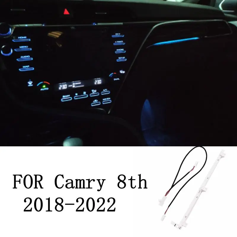 Car Interior LED Center Console Ambient Lights Decorative Lights Atmosphere Light Lamp For Toyota Camry 2018 2019 2020 2021