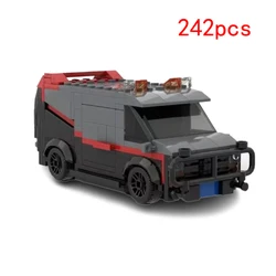 Spot MOC-20604 small particle assembly building blocks police station SWAT team car van 242pcs children's gift vehicle model