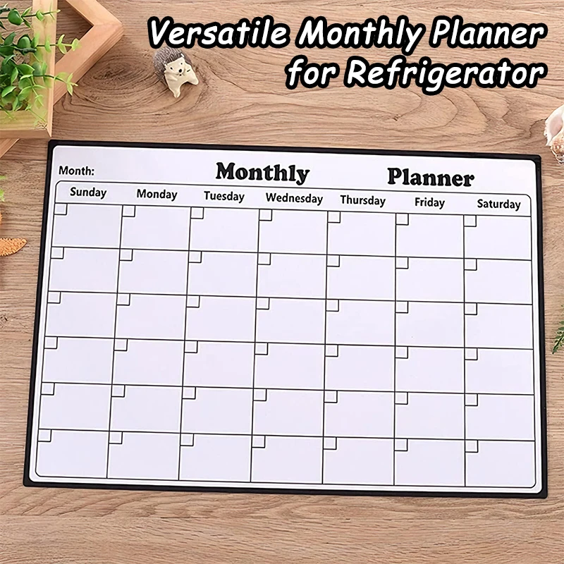 

Erasable Week Plan Schedule Magnetic Dry Erase Calendar Versatile Monthly Planner for Refrigerator Easy Kitchen Organization