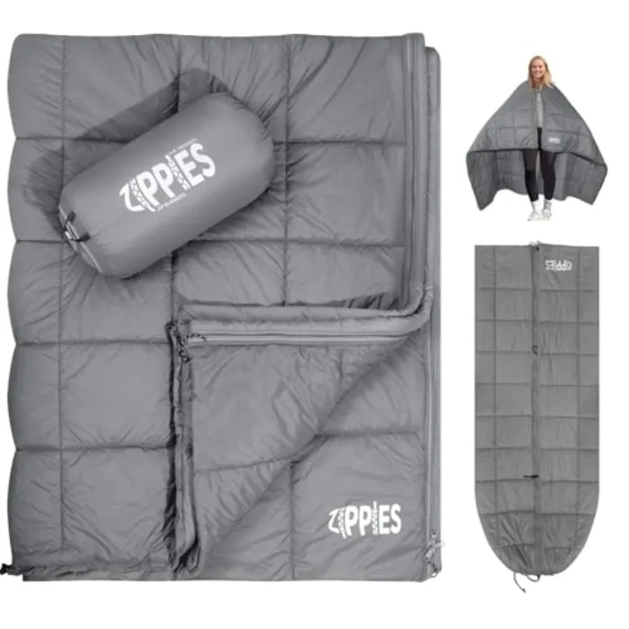 

3M Thinsulate Insulation Puffy Camping Blanket for Cold Weather Queen Size Warm Camping Quilt with Zipper Waterproof Outdoor Sl