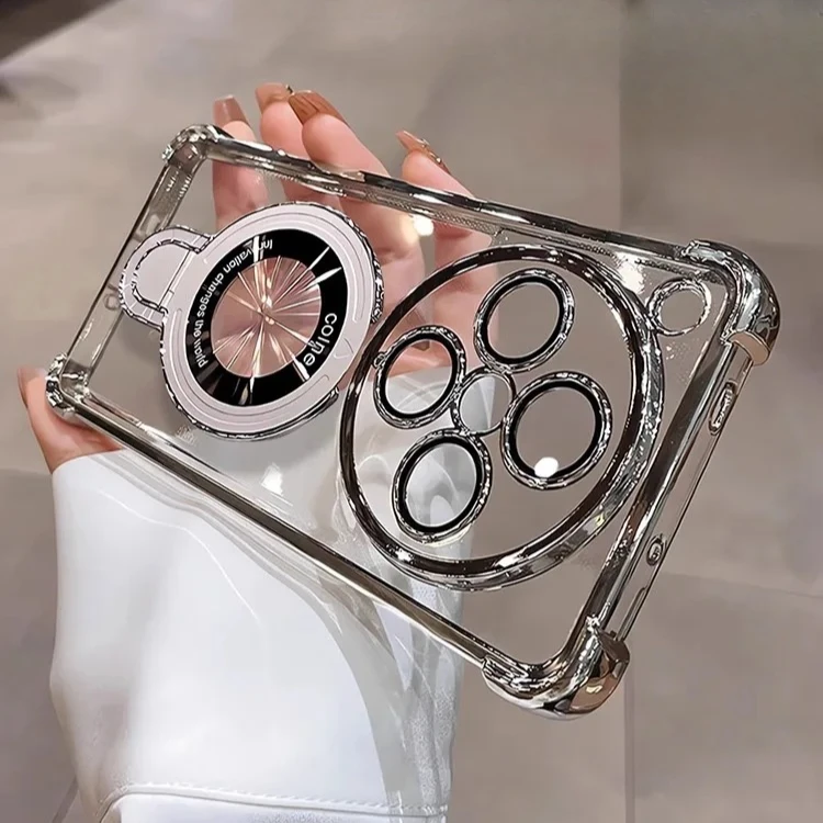 لـ OPPO Find X8 Pro حافظة مغناطيسية فاخرة مطلية وسادة هوائية ناعمة من السيليكون الشفاف لحماية الكاميرا غطاء مقاوم للصدمات #4