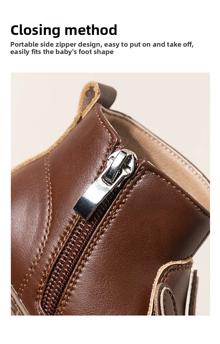 206 Cartoon-Kaninchen-Baby-Stiefeletten für Mädchen im England-Stil, niedliche Hasen-Winterstiefel mit niedrigem Absatz für Kinder und Mädchen – Detail 10