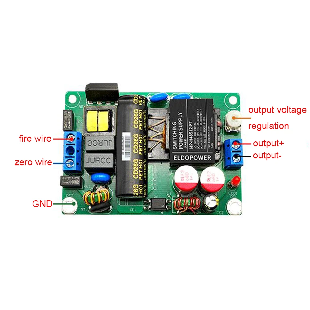 48W Ultra-thin 12V 4A/24V 2A Power Supply module AC-DC to DC Converter Buck Power Supply Board Industrial Equipment Power Module