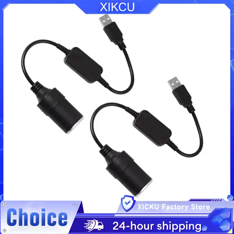 Auto Interior Accessories Plug Connector Adapter USB 5V To 12V Converter Adapter Wired Controller Charger Cable Socket