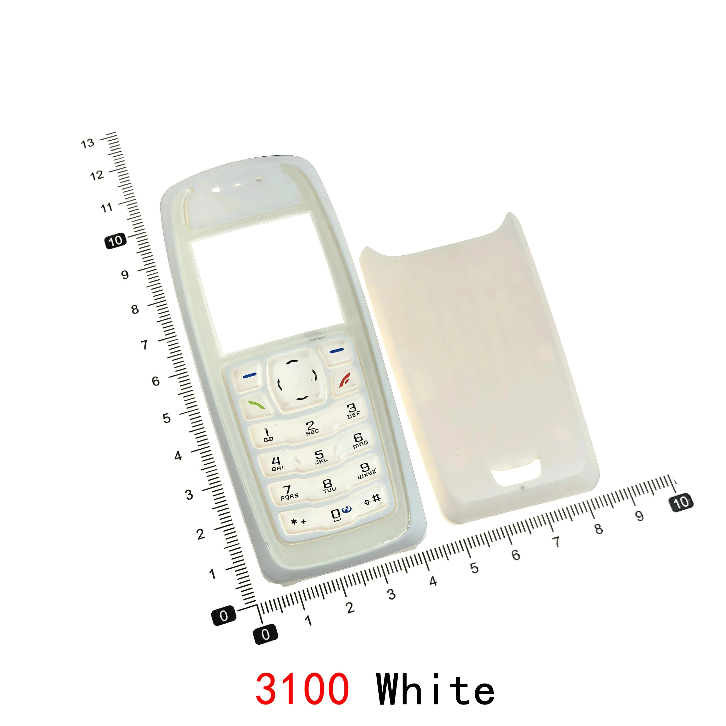 Funda trasera para Nokia 3100, cubierta frontal completa, teclado